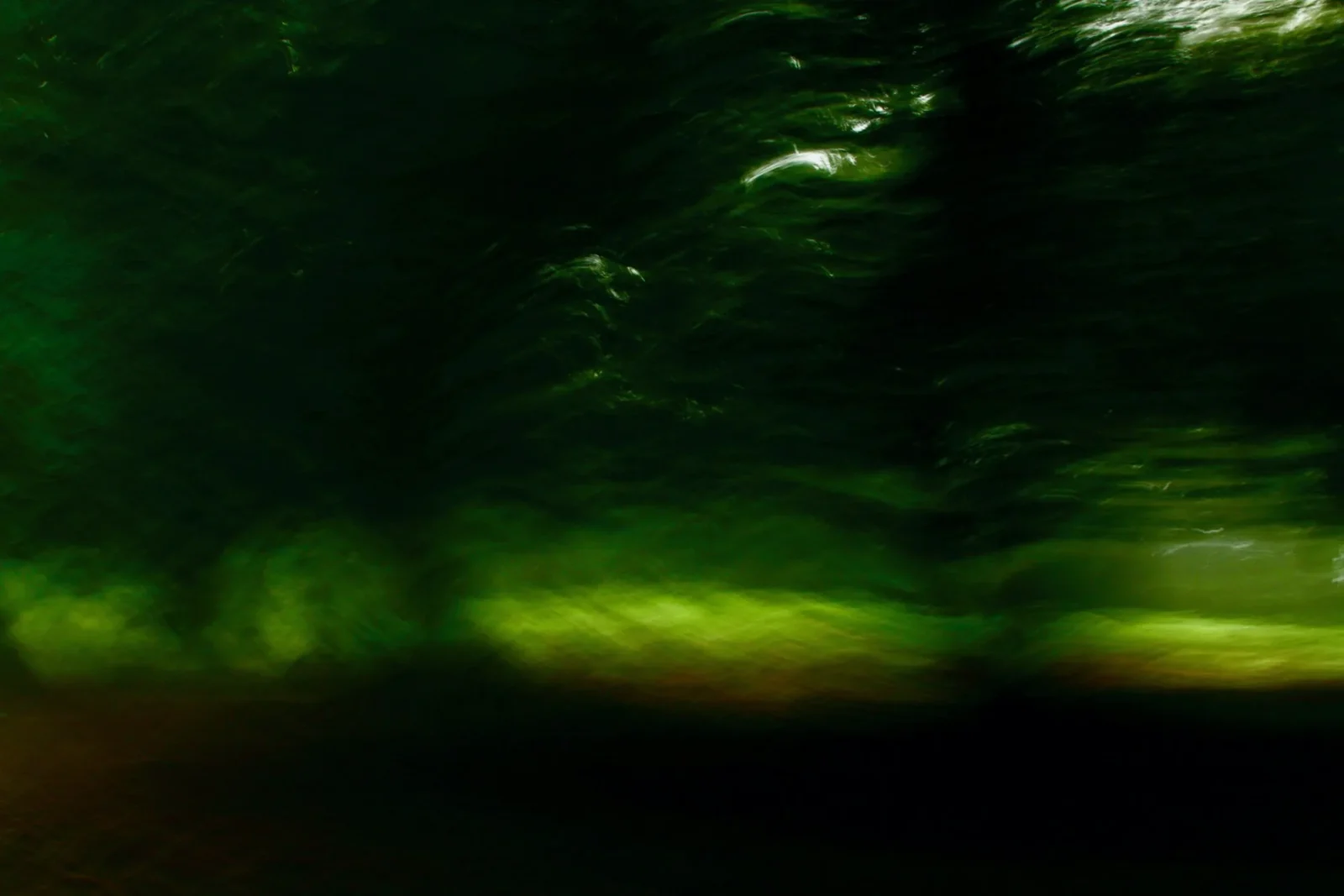 Green, moving, barely a thing at all.